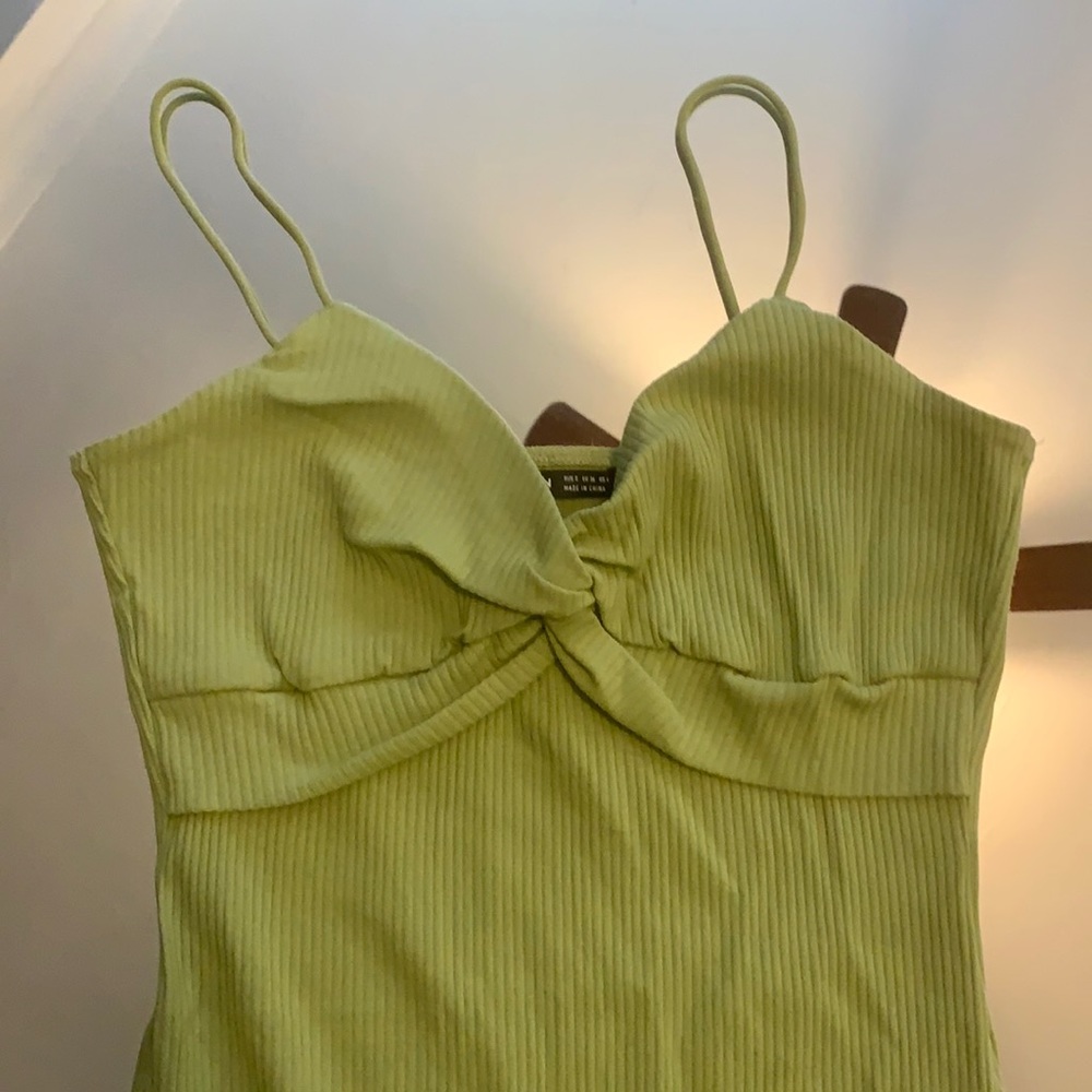 Shein. Olive Green. Ribbed Bodysuit.